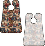 Strong Suction Cup Beard Grooming Bib, Non-Stick Hair Catcher, Waterproof, for Shaving, Vintage Ball Baseball American Flag