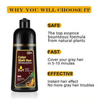 Hair Dye Shampoo 3 in 1 Dark Wine Red,Instant Hair Color Shampoo for Gray Hair Coverage for Men & Women, Burgundy Hair Shampoo and Red Hair Dye for All Hair Types 500ml