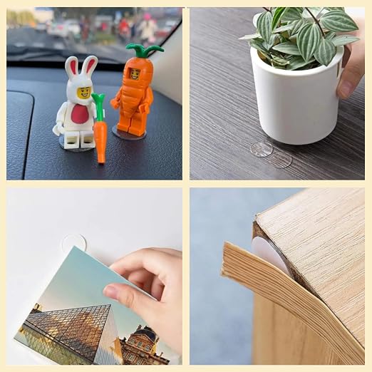 Multi-Shape 96pcs Clear Double Sided Nano Tape, Museum Adhesive Putty, Sticky - Image 9