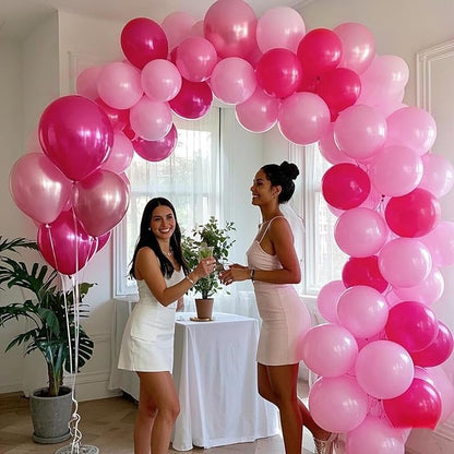412Pcs Pink Balloon Garland Arch Kit, 18 12 10 5 Inch Hot Pink Balloons - Image 6