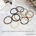 Elastic Hair Ties Ponytail Holders for Thick Hair Women Girls Men Non-Slip Breakage Damage Tangle Free Hair Accessories 4mm 50 Pieces (Auburn)