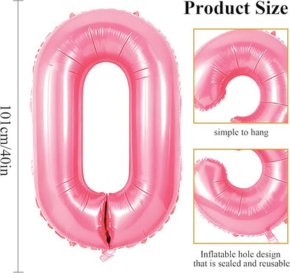 Number 0 Balloons for Birthday Party Decorations, 0-100 Large No.0 Balloons for - Image 2