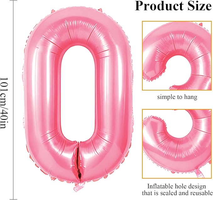Number 20 Balloons for 20th Birthday Party Decorations, 0-100 Large No.20 - Image 2