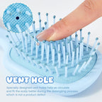 Mini Hair Bursh for Women Men and Kids, Protable Travel Size Hair Brush for Pockets Purses, Mini Detangler Brushes for All Hair Types, Small Paddle Brush for Detangling(Blue)