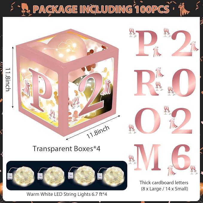 100Pcs Pink Prom Decorations 2026 - Image 3