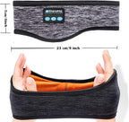 Bluetooth Headband Headphones Double-Layer Ear Warmer for Men Women Winter Cold Weather Wireless Music Thick Fleece Lined Ear Muffs Outdoor Sports Running Cycling (Black)