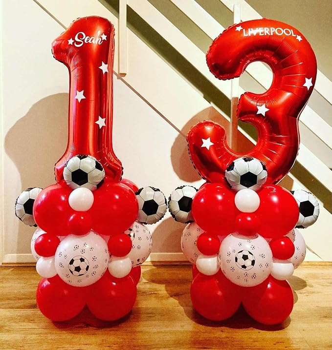 40 Inch Red 13 Number Balloons Giant 13 or 31 Balloons Red Birthday 13 Balloons - Image 6