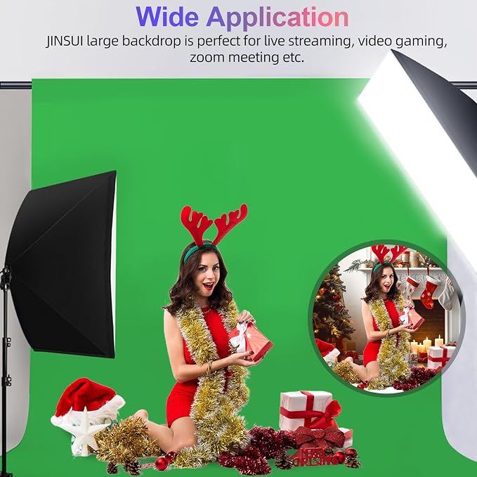 Green Screen Backdrop 10x10 ft, Chroma Key Greenscreen Background - Image 7