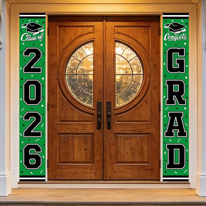 2026 Graduation Decorations, Congrats Grad Banner Backdrop by Gatherfun
