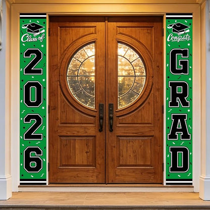 2026 Graduation Decorations, Congrats Grad Banner Backdrop by Gatherfun