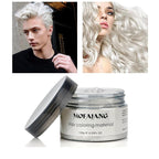Temporary Hair Color Wax,Hair Spray Color, Hair Wax Color 4.23 oz, Easy Washout Temporary Hair Dye for Halloween,Cosplay, Party (White, 4.23)