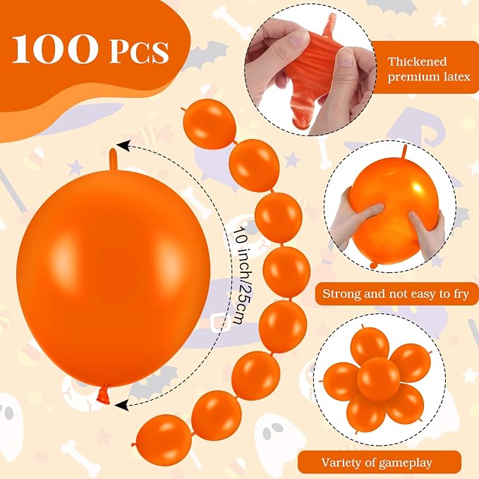 100 Pcs Link Balloon Quick Linking Latex Connected Balloons Linkable - Image 2