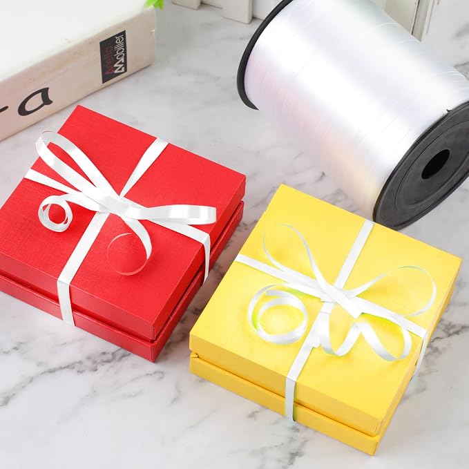500 Yards White Curling Ribbon Metallic Balloon Roll - Image 7