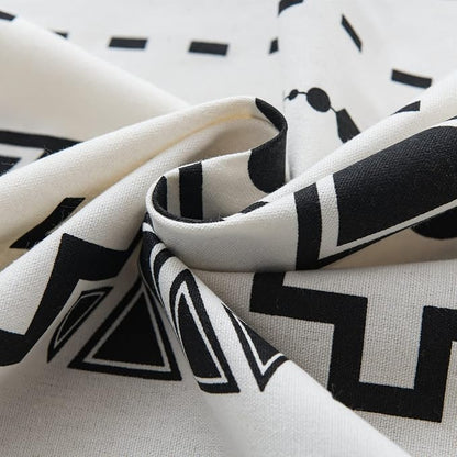 Sutuo Home Black and White Boho Curtain 84 Inches Length - Image 4