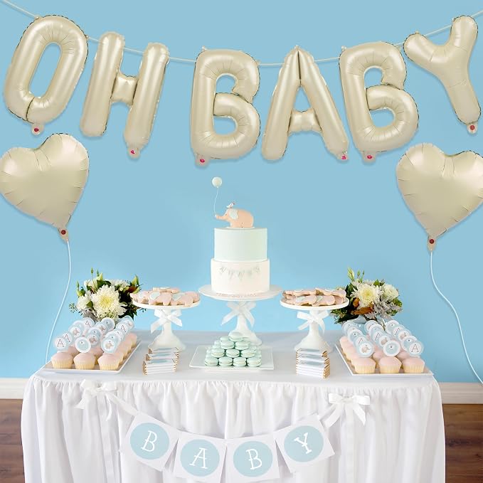 OH BABY Letter Balloons, Baby Shower Party Decorations Gender Reveal Decor - Image 4
