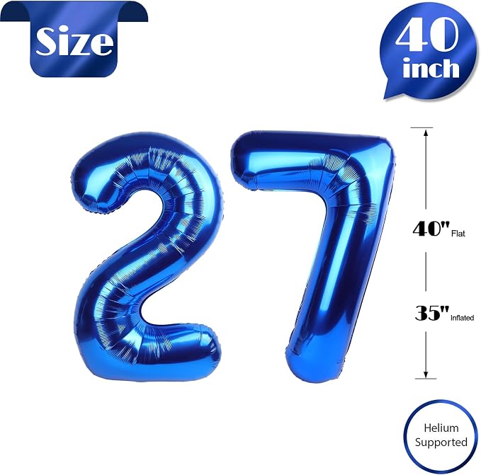 Navy Blue 27 Balloon - Image 5
