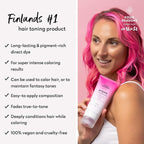 Four Reasons Color Mask INTENSE - Pink – (27 Colors) Intensive Toning Treatment - Color Depositing Conditioner – Semi Permanent Hair Dye for Lightened and Colored Hair– 100% Vegan, 6.76 fl oz