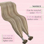 YoungSee Highlight U Tip Human Hair Extensions Light Brown Highlight Blonde Utip Extension Human Hair Silky Straight Pre Bonded K Tip Hair Extensions Add Volume Ktip Real Hair Extension 50s 50g 18in