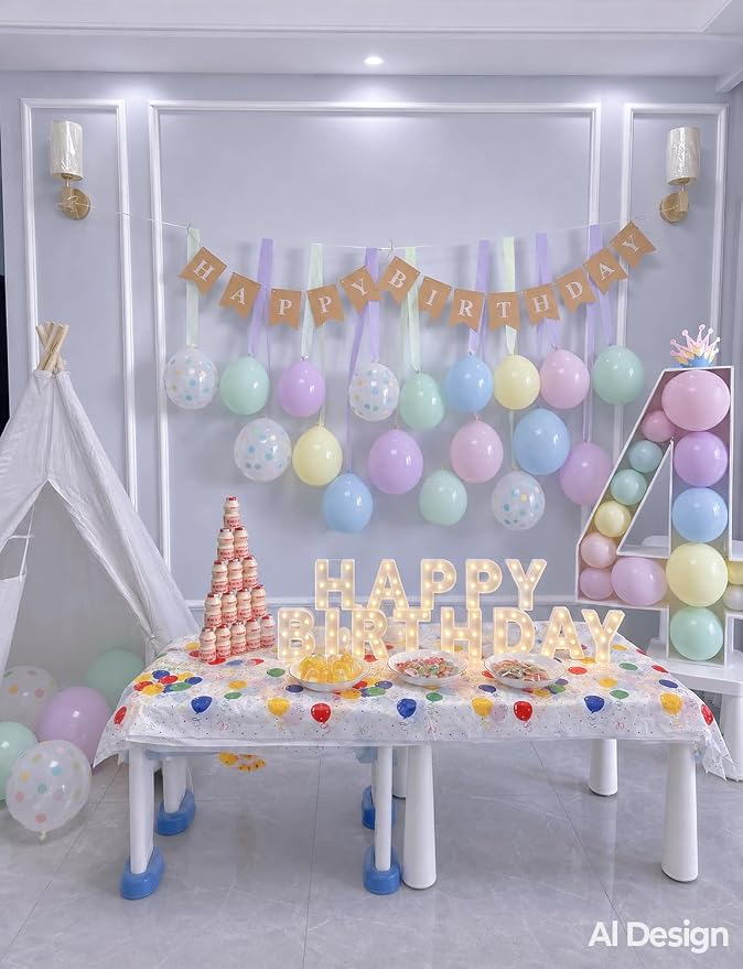 Pastel Balloons, Pastel Rainbow Balloons, Polka Dot Balloons | 50 Pcs 12 Inch - Image 7