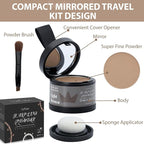 2 Pack Hairline Powder for Women and Men, Used to Root Touch Up Hair Color, Thinning and Gray Hair Coverage and Bald Spots Coverage, Light Brown