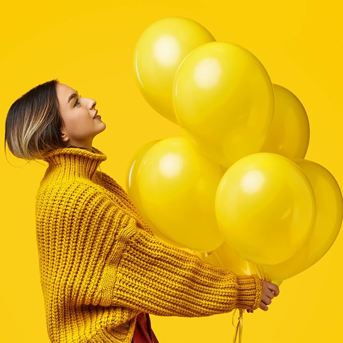 RUBFAC Yellow Balloons Different Sizes 18 12 10 5 Inch Balloon Arch 129pcs | - Image 6