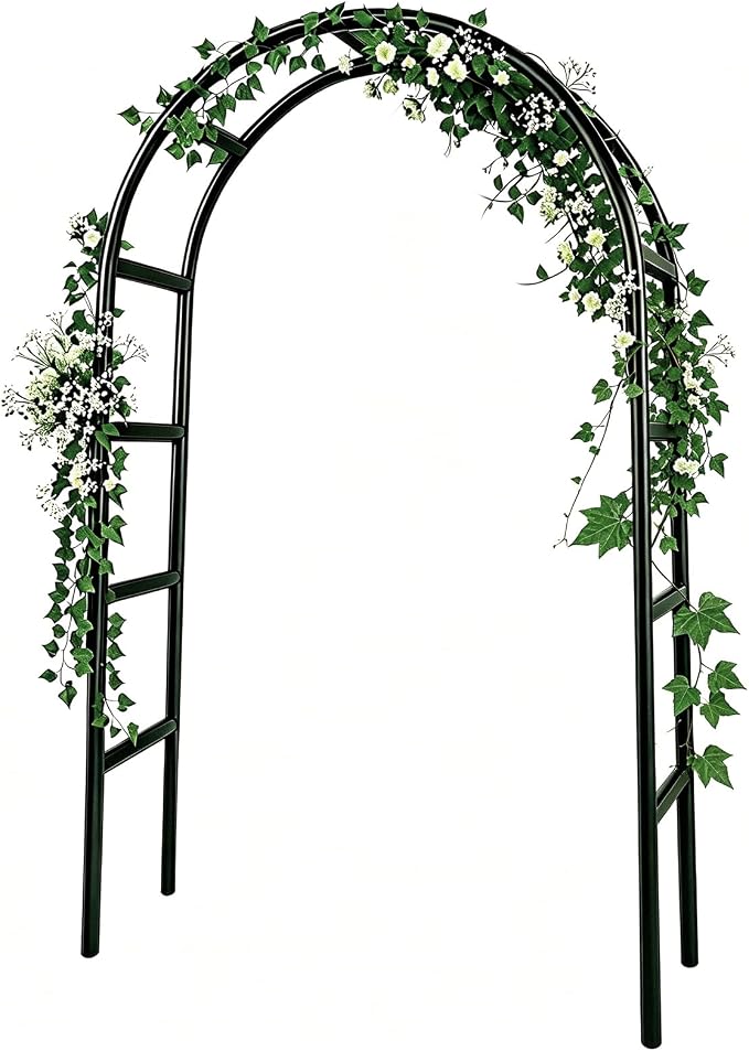 RUBFAC 7.8ft Garden Arch, Metal Trellis by RUBFAC