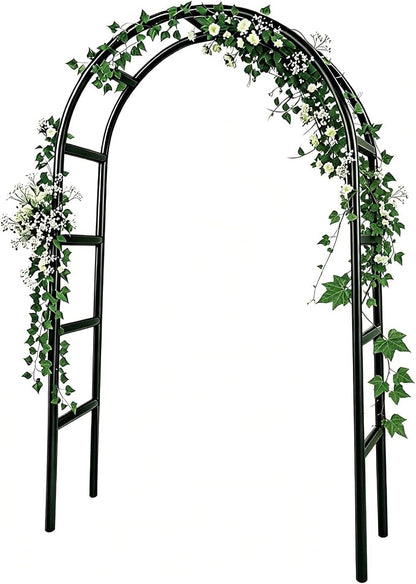 RUBFAC 7.8ft Garden Arch, Metal Trellis by RUBFAC