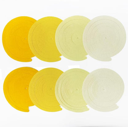 36Pcs Yellow Hanging Swirl Decorations Ombre Yellow Felt Swirl Streamer Spiral - Image 3