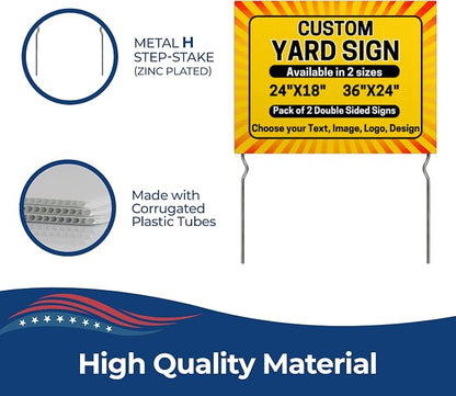 Custom Yard Sign by DreamController, 24x18 | Lawn Signs Custom, Made in USA | - Image 6