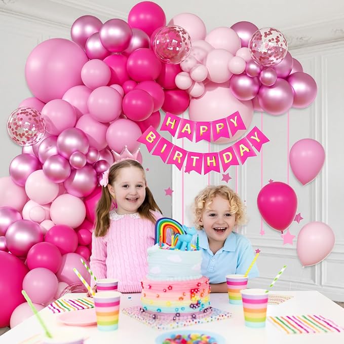 147pcs Pink Balloon Garland Arch Kit - Image 7