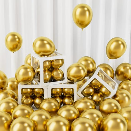 FOTIOMRG 120pcs 5 inch Metallic Gold Balloons | Birthday, Graduation, Baby by FOTIOMRG