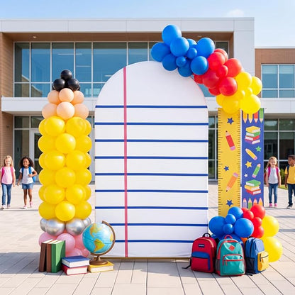 SmoothNovelty 193 Pcs Back to School Arch Backdrop Cover, 7.2 ft Notebook Arch - Image 4