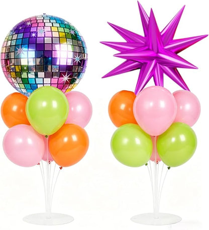 Disco Ball Table Centerpiece Balloons Stand Kit- 2 Sets Balloon Centerpieces by Unknown