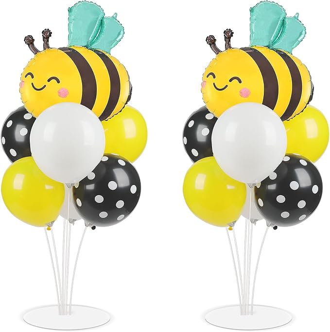 Bee Birthday Party Balloons Stand Kit 2 Sets by Naozinebi