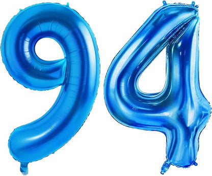 Number 94 Balloons for 94th Birthday Party Decorations, 0-100 Large No.94 by Joycard
