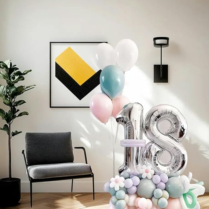 10PCS 40 Inch Large Foil Number Balloons 0-9 Set - Image 7