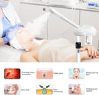 Professional Facial Steamer, Ozone Spa Face Steamer on Wheels, Adjustable Height and Angle,Estheticians Steamer More Steam,Hot Mist Facial Humidifier Atomizer for Spa Beauty, Home Use