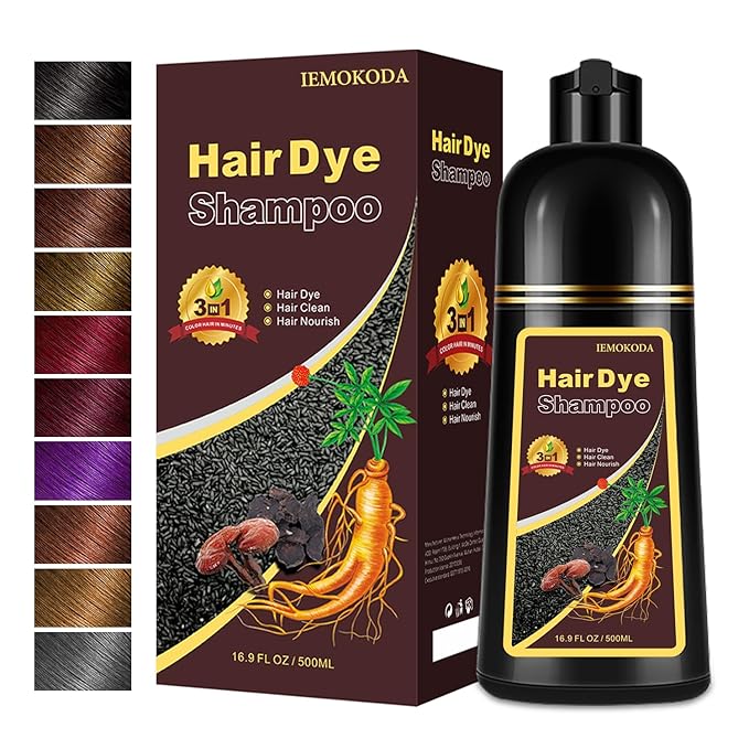 Hair Dye, Hair Dye Shampoo for Women & Men, Color Shampoo Hair Dye 16.9 Fl Oz, Safe and Natural Champu Para Canas (Blonde Brown)
