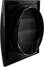 Repa Market 6 Inch Black Dryer Vent Hood/Duct Cover for Walls or Ducting/ABS Plastic Grille with Flaps & Insect Screen/Exhaust and Dryer Vent Covers for Indoor & Outdoor Use