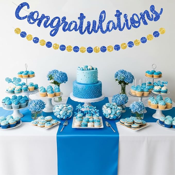 BEISHIDA Congratulations Banner Blue 2026 Graduation Banners, Grad Congrats - Image 4