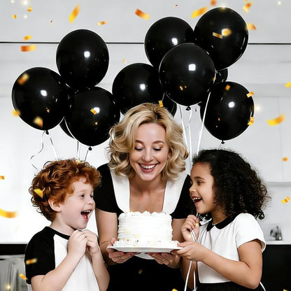 LOLStar Black Balloons, 12 inch Latex Round Balloon | Baby Shower, Graduation - Image 7