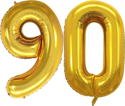Number 90 Balloons for 90th Birthday Party Decorations, 42 Inch Jumbo Foil by GOER