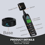 Amplim Baby Thermometer | 3-in-1 Accurate Infrared Thermometer for Ear, Forehead & Touchless, Fever Thermometer for Baby, Infants, Toddlers, Kids & Adults | Base Stand & Clock (Black)