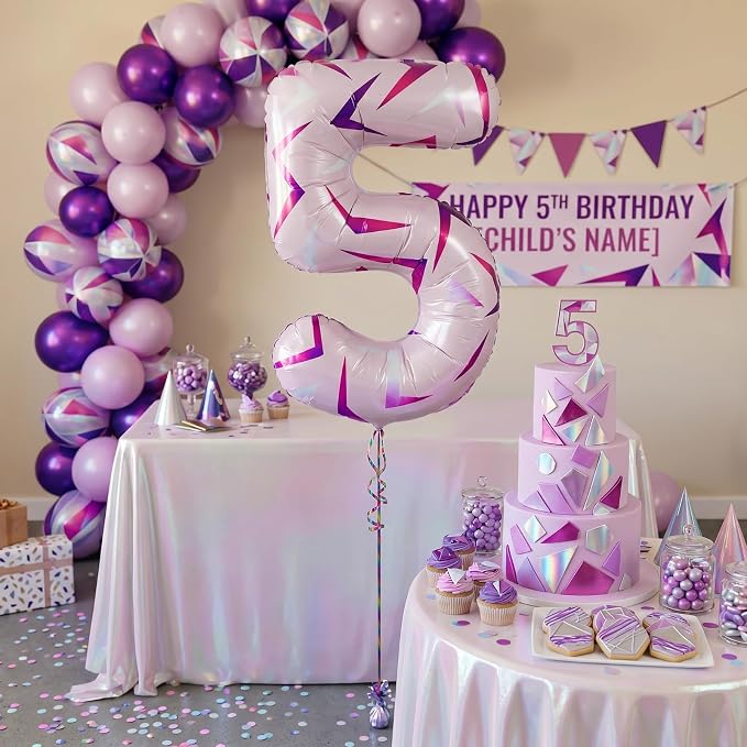 40 Inches Pink Number 5 Balloon - Image 6