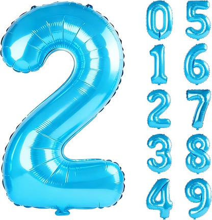 40 Inch Number 2 Balloons for 2nd Birthday Party Decorations, 0-100 Jewelry by FOBELEC