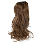 Claw Clip Ponytail Extension 18" Clip in Wavy Ponytail Hair Extensions Long Pony Tails for Women Extensions Light Chestnut Brown