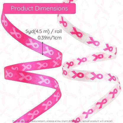 Breast Cancer Awareness Ribbons, 2 Rolls Breast Cancer Ribbons - Image 2