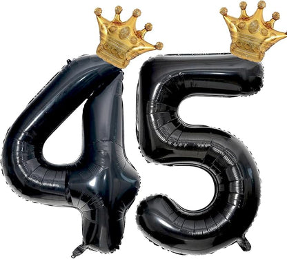 40 inch Large Black 45 Balloon Number by Unknown