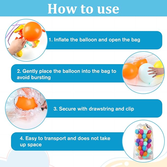 6 PCS Balloon Bags, 2 Sizes Balloon Bags - Image 5