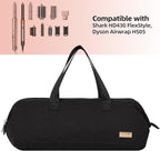 NISHEL Hair Tools Travel Carrying Bag, Portable Hair Air Wrap Dryer Case, Hair Dryer/Curling Iron/Airstraight Attachment Organizer, Black